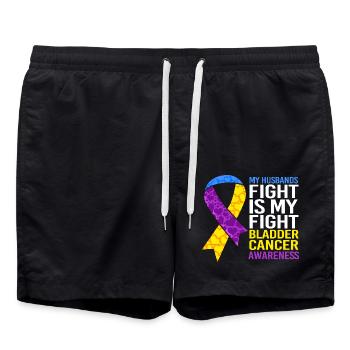 Bladder Cancer Cancer Bladder - Swim Trunks - black - Front - AI Model Male 185 light (185cm)