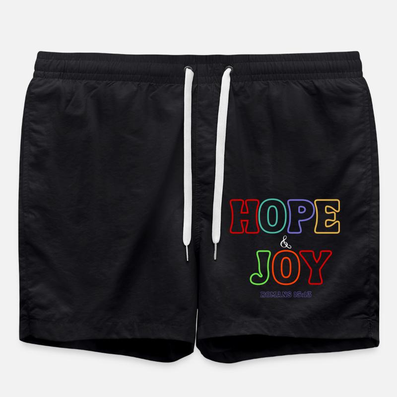 Hope & Joy – Romans 15:13 - Swim Trunks - black