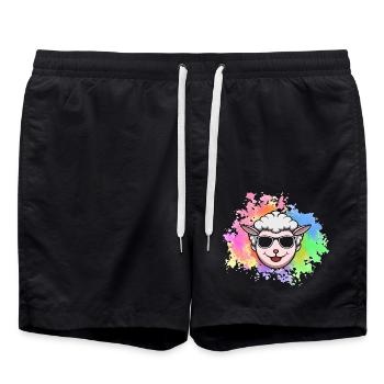 Shepherd Sheep - Swim Trunks - black - Front - AI Model Male 185 light (185cm)