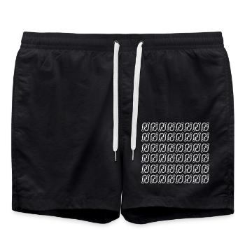 Angler Angeln - Badeshorts - Schwarz - Vorne - AI Model Male 185 light (185cm)