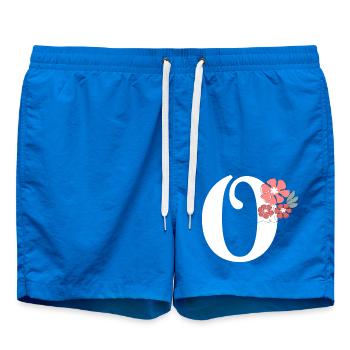 Lettre o fleurs minimalistes - Short de bain - cobalt blue - Devant