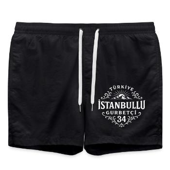 Istanbul - Swim Trunks - black - Front - AI Model Male 185 light (185cm)