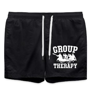 Thérapie de groupe Rafting Aventure - Short de bain - noir - Devant - AI Model Male 185 light (185cm)