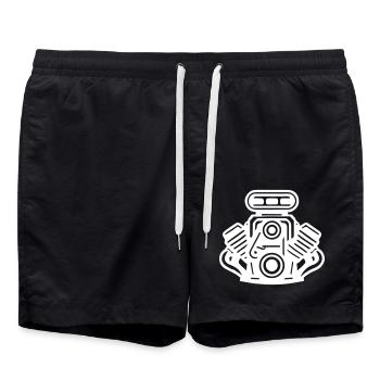 Moteur Voiture Symbole Tuning - Short de bain - noir - Devant - AI Model Male 185 light (185cm)