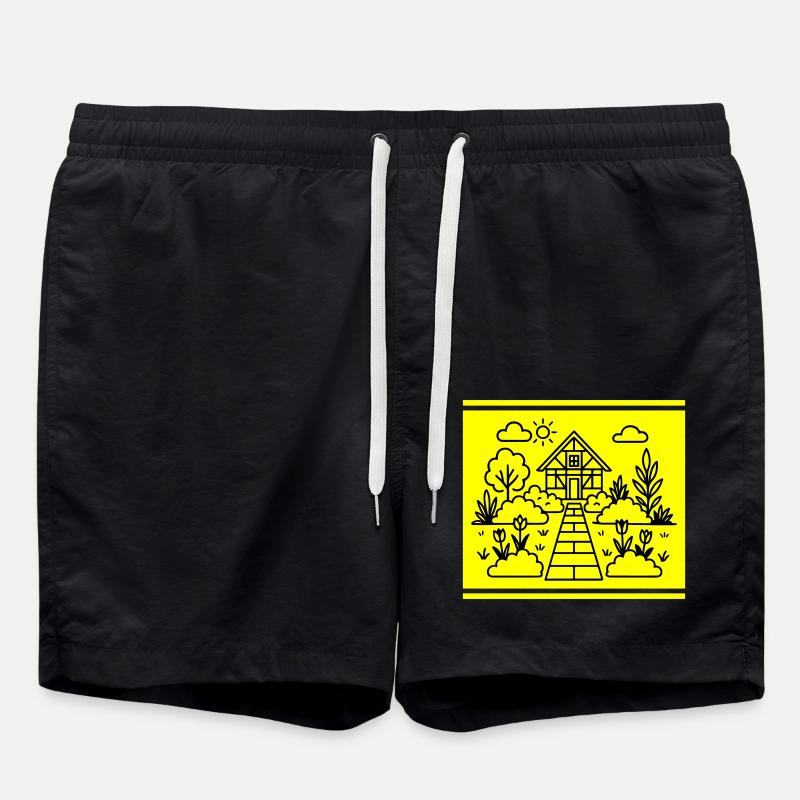 Jardin familial Nature - Short de bain - noir