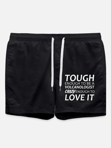 Volcanologist crazy Volcanology - Swim Trunks - black
