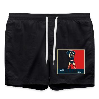 Der einzige Club der Stadt Transparent - Badeshorts - Schwarz - Vorne - AI Model Male 185 light (185cm)