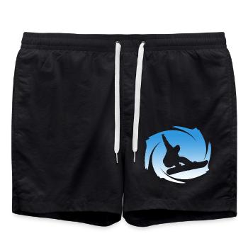 I Love Snowboarding - Swim Trunks - black - Front - AI Model Male 185 light (185cm)
