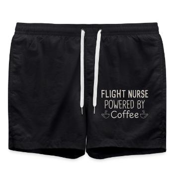 Infirmière de vol propulsée par Coffee Air Rescue - Short de bain - noir - Devant - AI Model Male 185 light (185cm)