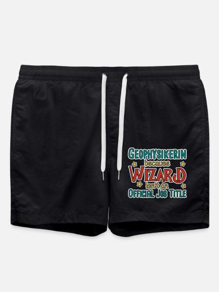 Geophysicist Wizard Geophysics - Swim Trunks - black