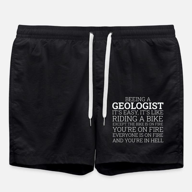 Géologue à vélo Géologie - Short de bain - noir