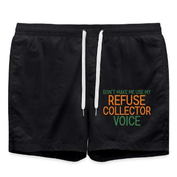 Refuse Collector Voice - Badeshorts - Schwarz - Vorne - AI Model Male 185 light (185cm)