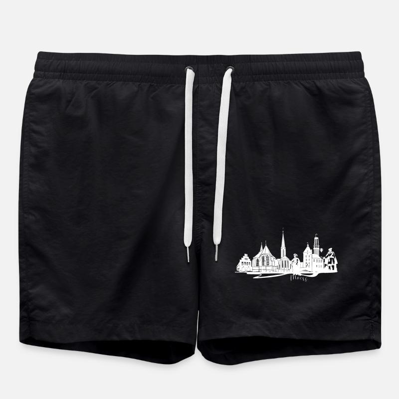 Moers Skyline Silhouette Design - Short de bain - noir
