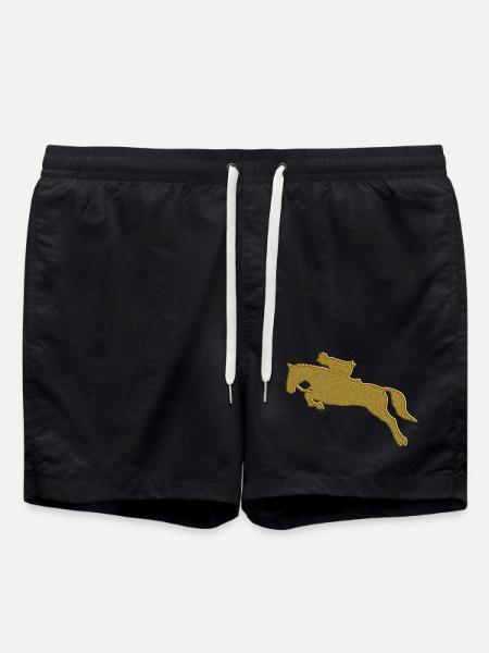 Gold Reiten - Badeshorts - Schwarz