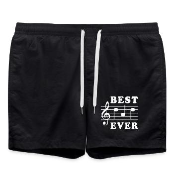 Meilleure musique de papa de tous les temps - Short de bain - noir - Devant - AI Model Male 185 light (185cm)