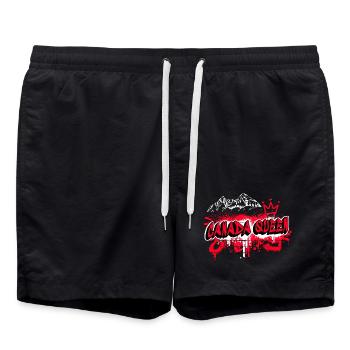 Canada Queen Drapeaux Graffiti Design - Short de bain - noir - Devant - AI Model Male 185 light (185cm)