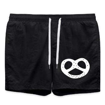 Bake Pretzel Baker Baker Template Symbols - Swim Trunks - black - Front - AI Model Male 185 light (185cm)