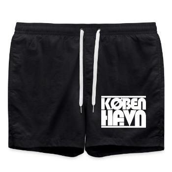 Conception du lettrage du Danmark de Copenhague - Short de bain - noir - Devant - AI Model Male 185 light (185cm)