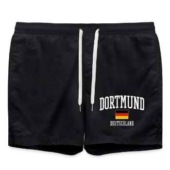 Typographie du drapeau allemand de Dortmund - Short de bain - noir - Devant - AI Model Male 185 light (185cm)