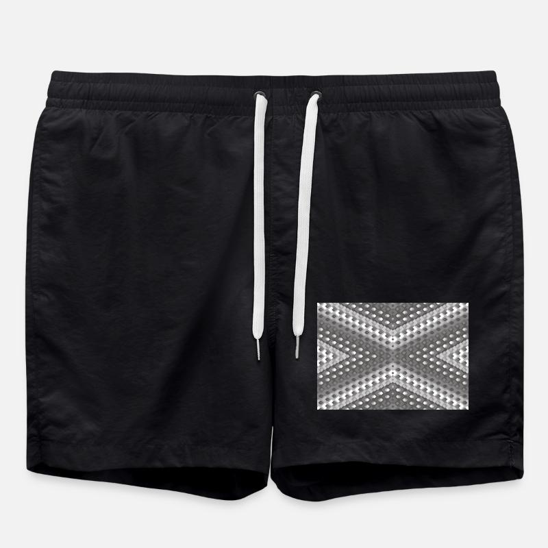 Gray gradient rotated - Swim Trunks - black