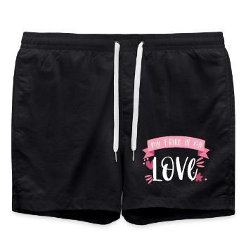 E-Bike Bike E Bike Battery Love Cadeau - Short de bain - noir - Devant - AI Model Male 185 light (185cm)