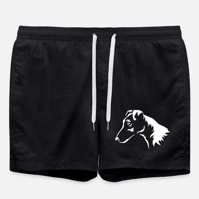 Foxterrier Kopf "Black Edition" - Badeshorts - Schwarz