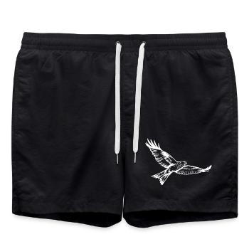 Milan in white - Swim Trunks - black - Front - AI Model Male 185 light (185cm)