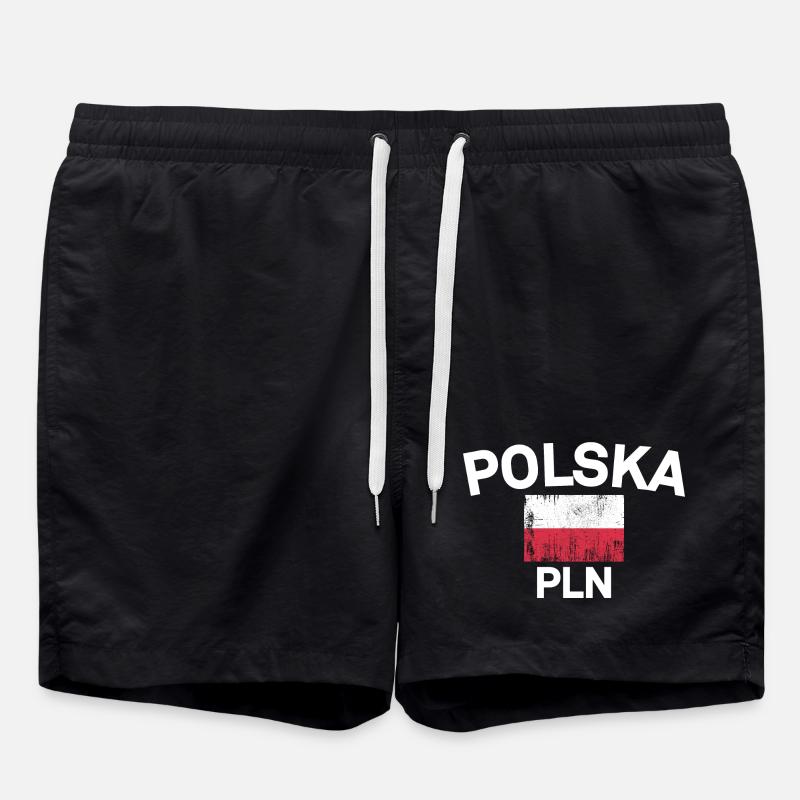 Drapeau Polska Emblème PLN - Short de bain - noir