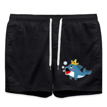 Dolphin Crown - Swim Trunks - black - Front - AI Model Male 185 light (185cm)