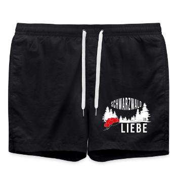 Schwarzwald Liebe - Badeshorts - Schwarz - Vorne - AI Model Male 185 light (185cm)