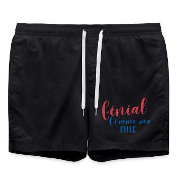 Génial Comme ma Fille - Short de bain - noir - Devant - AI Model Male 185 light (185cm)