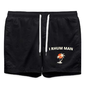 Ich rum, Mann - Badeshorts - Schwarz - Vorne - AI Model Male 185 light (185cm)