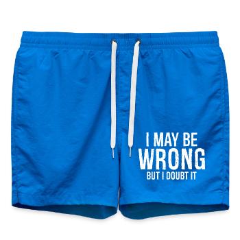 Ich kann mich irren, aber ich bezweifle, dass es ein lustiges Hemd ist - Badeshorts - Cobalt blue - Vorne