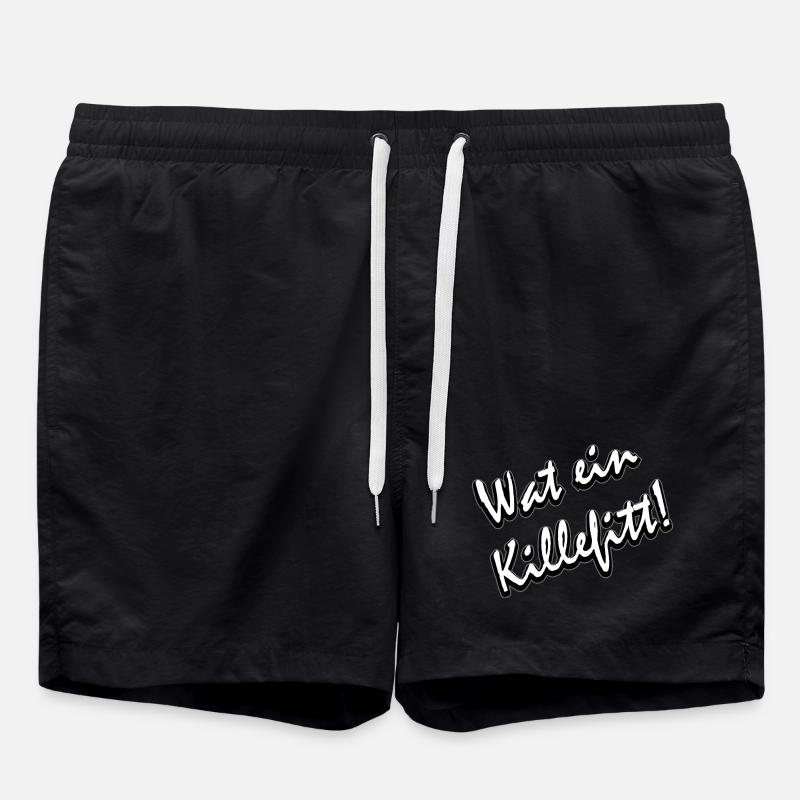 Wat ein killefitt Ruhrdeutsch - Badeshorts - Schwarz