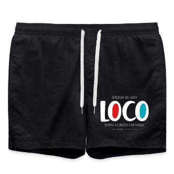 Je suis fou (sombre) - Short de bain - noir - Devant - AI Model Male 185 light (185cm)