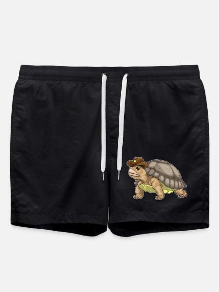 Turtle Sheriff Sheriff's Hat - Swim Trunks - black