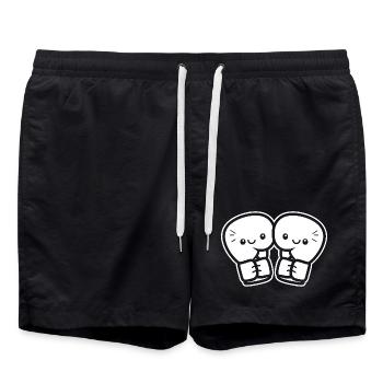 Gants de boxe drôles - Short de bain - noir - Devant - AI Model Male 185 light (185cm)