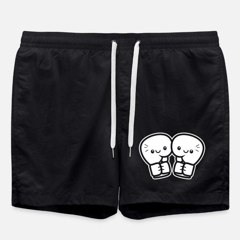 Gants de boxe drôles - Short de bain - noir
