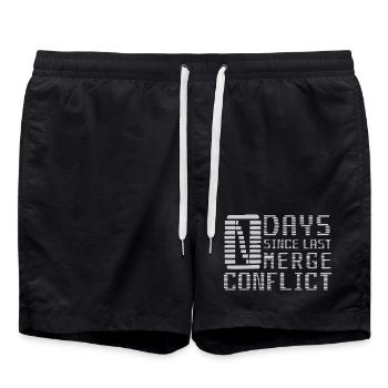 Fusionner Conflit Développeur Développeur Geek - Short de bain - noir - Devant - AI Model Male 185 light (185cm)