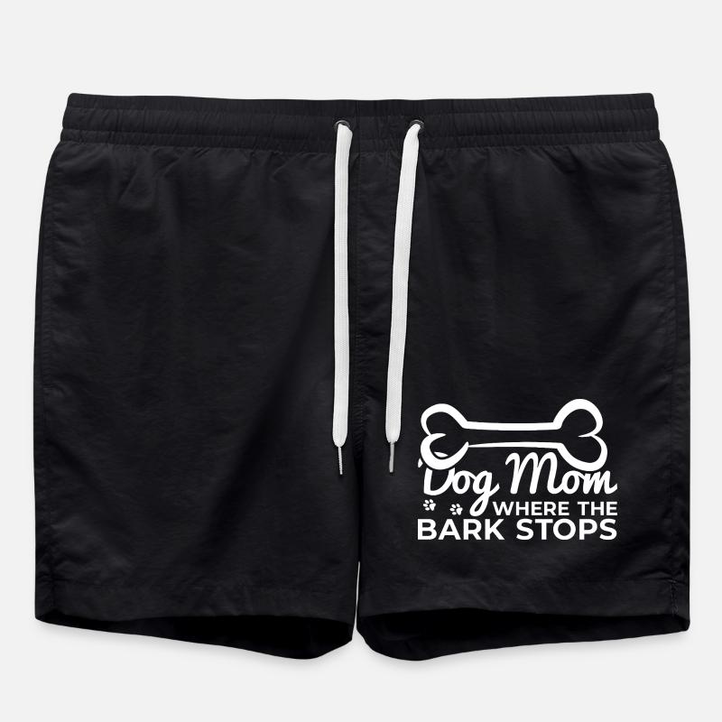 Lustige Hundemutter - Badeshorts - Schwarz
