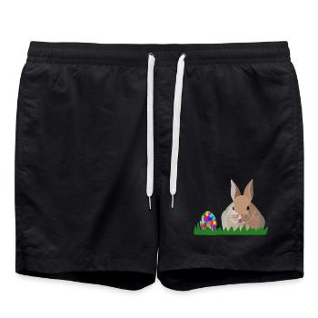 Olli Osterhase - Badeshorts - Schwarz - Vorne - AI Model Male 185 light (185cm)