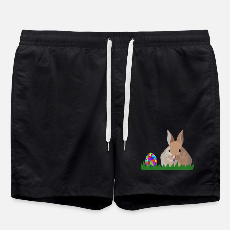 Olli Easter Bunny - Swim Trunks - black