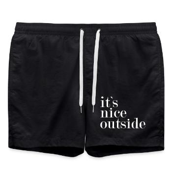 It's nice outside - - Swim Trunks - black - Front - AI Model Male 185 light (185cm)