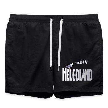 Helgoland Möwe & Moin Design - Badeshorts - Schwarz - Vorne - AI Model Male 185 light (185cm)