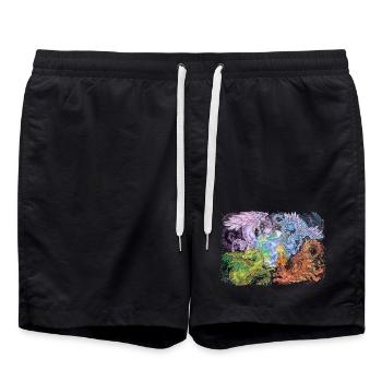 Fantasy Saisons Dragons Terre Mythologie - Short de bain - noir - Devant - AI Model Male 185 light (185cm)