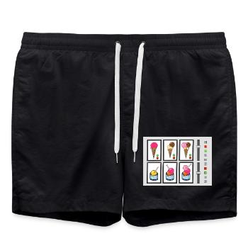 Eiscreme-Maschine - Swim Trunks - black - Front - AI Model Male 185 light (185cm)