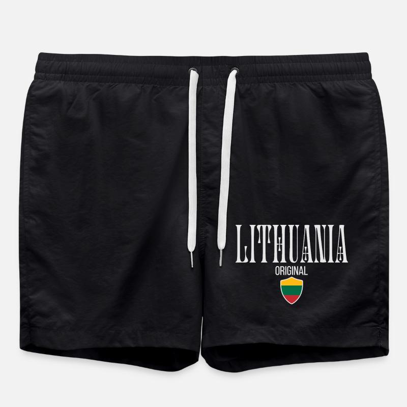Drapeau lituanien, fierté lituanienne - Short de bain - noir