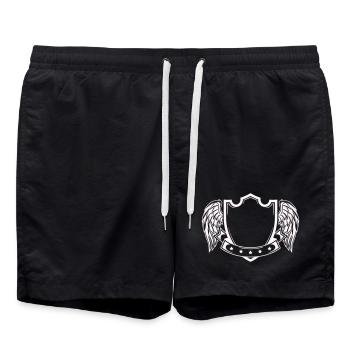 Coat of arms - Swim Trunks - black - Front - AI Model Male 185 light (185cm)