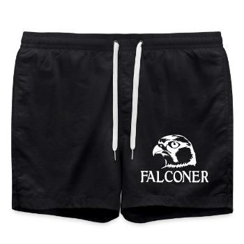 Falconry Falconer Falconer Falconer Falconry Bird of Prey - Swim Trunks - black - Front - AI Model Male 185 light (185cm)