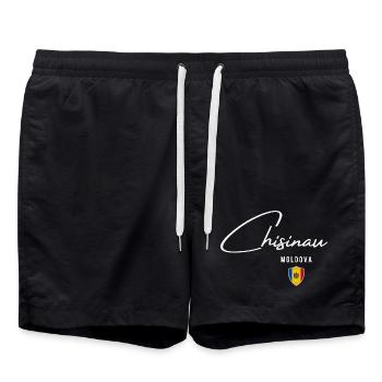 Chisinau Moldavie, j’adore Chisinau - Short de bain - noir - Devant - AI Model Male 185 light (185cm)
